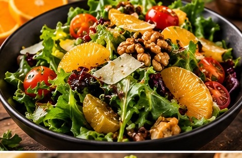 Light με vinaigrette εσπεριδοειδών
